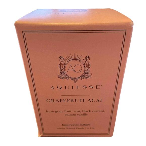 Aquiesse Grapefruit Acai Luxury Scented Candle - 6.5 oz new in box - Picture 1 of 3